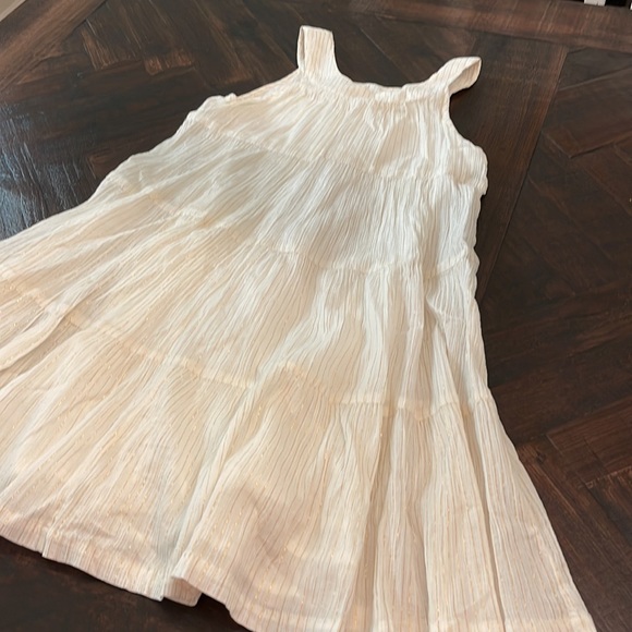 Girls Chiffon dress size L gold cream old navy - Picture 2 of 6